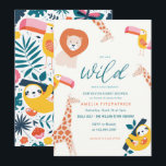 Wild Jungle Animal Baby Shower | White Invitation<br><div class="desc">First comes love, then comes marriage.. and then comes a beautiful baby shower! Before the party begins, get your party planning under way with our collection of baby shower party invites. We have a wide variety of colours, styles and options to suit every personality, and style. Create a personalized Wild...</div>