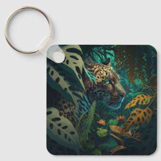 Wild Jungle Jaguar Keychain