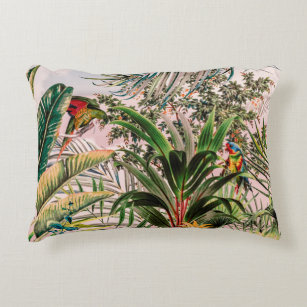 Wild jungle paradise accent pillow