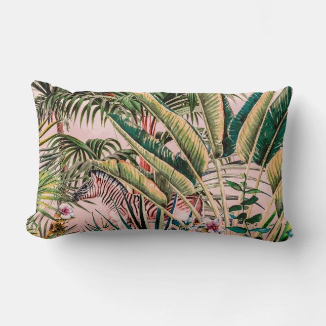 Wild jungle paradise lumbar pillow (Front)