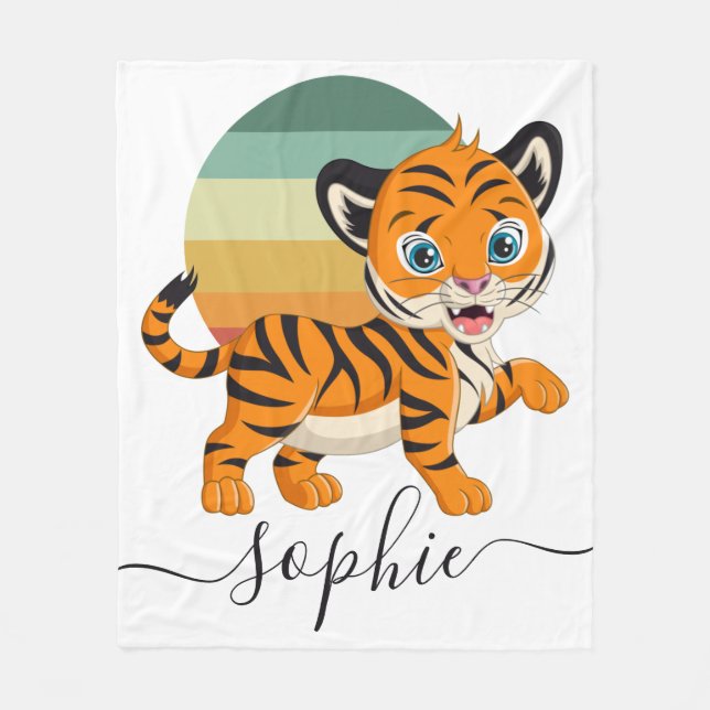 Wild Jungle Safari Animals baby  Fleece Blanket (Front)