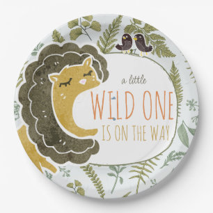 Wild Jungle Safari Animals Baby Shower Paper Plate