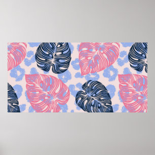 Wild jungle seamless pattern,background with hand  poster