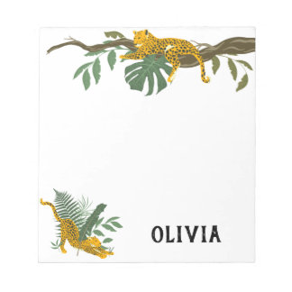 Wild Jungle Tiger Personalized Notepad