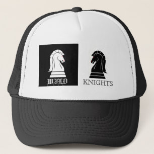 Wild Knights Black & White Chess Mens Hat