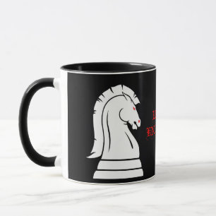 Wild Knights Black & White Chess School Mug