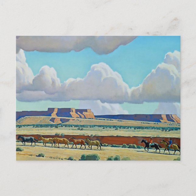 “Wild Land of the Navajo” by Maynard Dixon Postcard (Front)