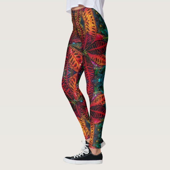 Wild Leaf Pattern Leggings (Left)