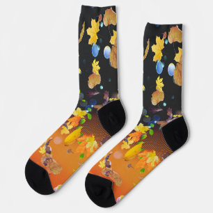 wild leaves falling crew Socks
