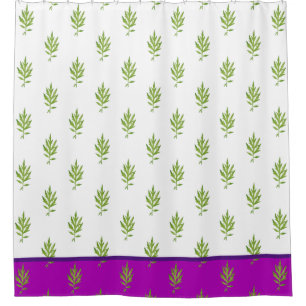 Wild Leaves on a Shower Curtain