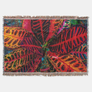 Wild Leaves Throw Blanket