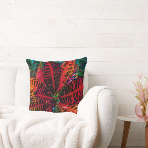 Wild Leaves Throw Pillow