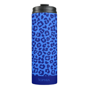 Wild Leopard-Blue- Thermal Tumbler