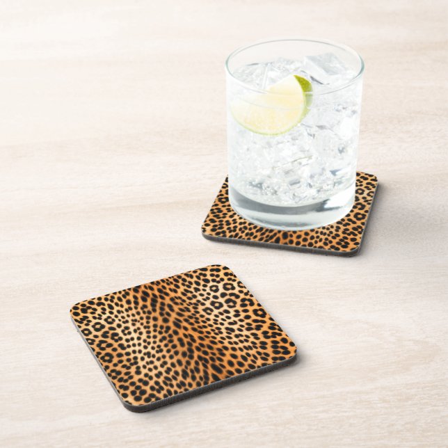 Wild Leopard Energy – Bold Animal Print Fashion Coaster (Right Side)