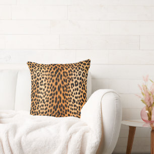 Wild Leopard Energy – Bold Animal Print Fashion Throw Pillow