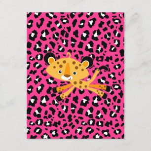 wild leopard HOT PINK baby shower invitations! Invitation