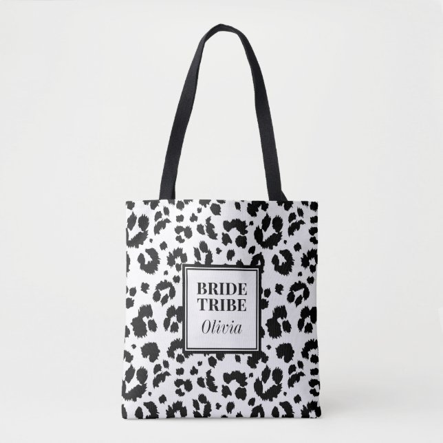 Wild Leopard Print Bachelorette Tote (Front)