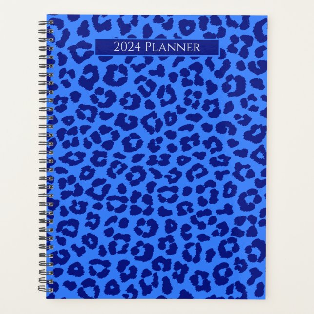 Wild Leopard Print-Blue Planner (Front)