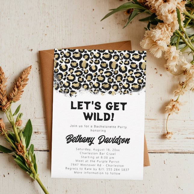 Wild Leopard Print Bridal Shower Invitation (Creator Uploaded)