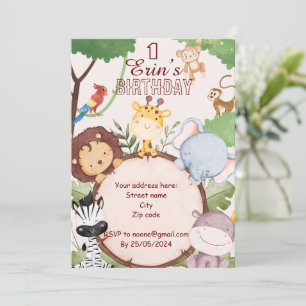 Wild life cute invitations