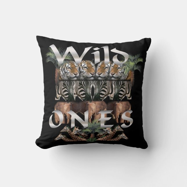 Wild Life Lovers  Throw Pillow (Front)