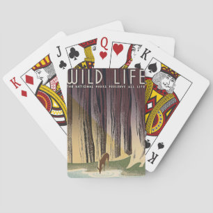 Wild Life - The National Parks preserve all Life. Playing Cards
