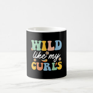 Wild Like My Curls Curly Haired Groovy Coffee Mug