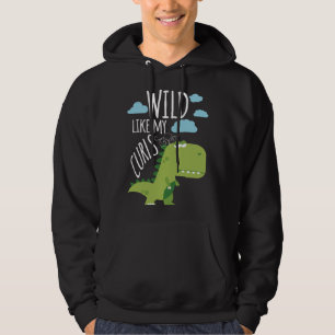 Wild Like My Curls Toddler Cute Dinosaurs Curly Ha Hoodie