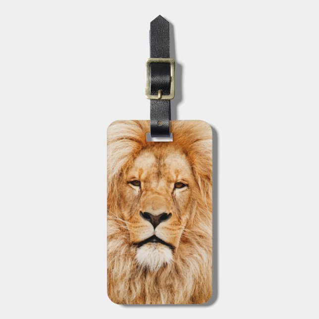 Wild Lion Custom Luggage Tag (Front Vertical)
