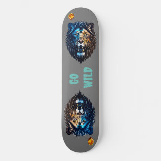 Wild Lion Skateboard | Wildlife Art Board