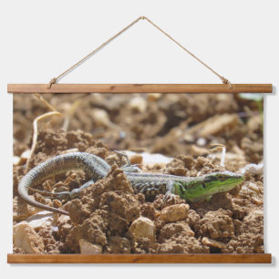 Wild Lizard Nature Photography Rustic Hanging Tapestry