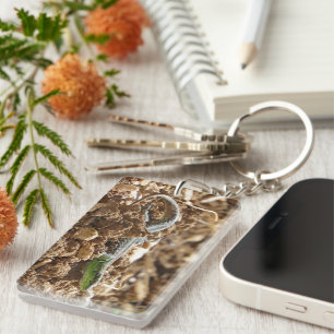 Wild Lizard Nature Photography Rustic  Keychain