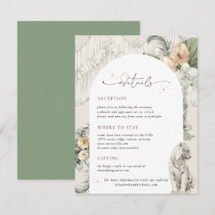 Wild Love Boho Macrame Greenery Guest Details Enclosure Card