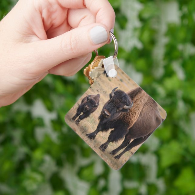 "Wild Love: The Bison and Her Calf" Keychain (Hand)