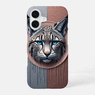 Wild Lynx Geometric Face With Modern Details iPhone 16 Case