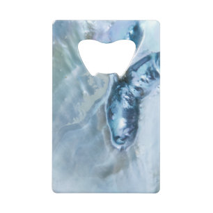 Wild Malaysian Mother of Pearl Credit Card Bottle Opener