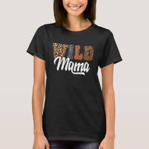 Wild Mama Zoo Born Wild Birthday Safari Jungle T-Shirt