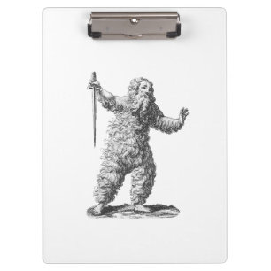 Wild Man - Wildemann - Figure from Medieval Legend Clipboard