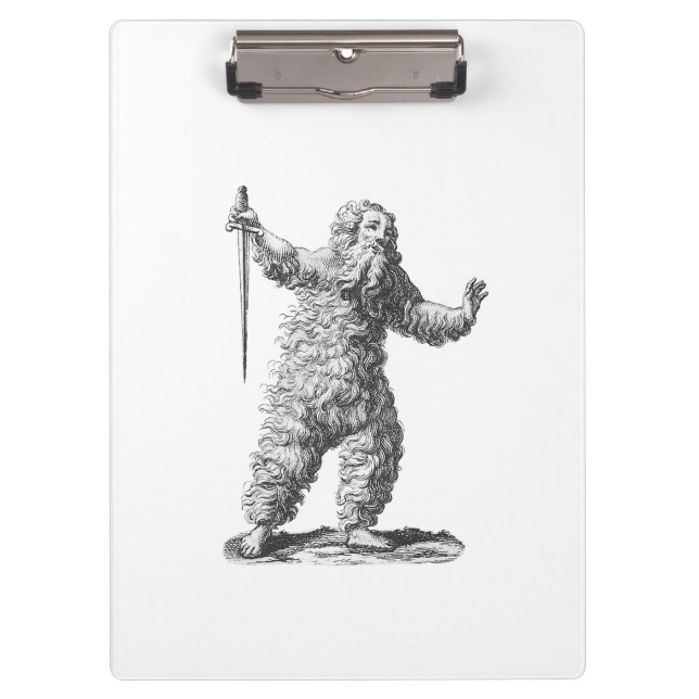 Wild Man - Wildemann - Figure from Medieval Legend Clipboard (Front)