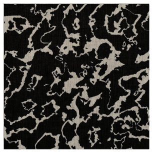 Wild Marble 3 - black and white Fabric