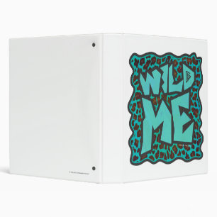 Wild Me Brown and Teal Leopard Design Binder