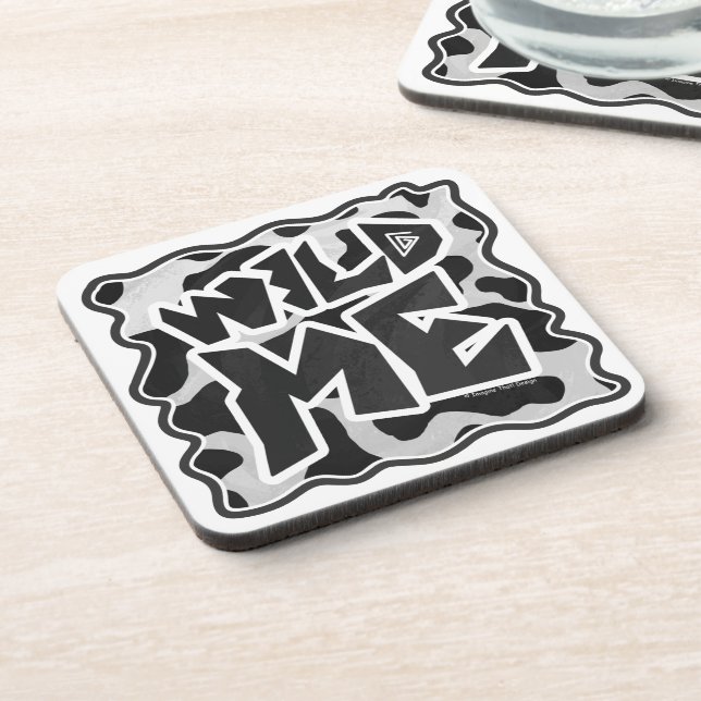 Wild Me Cow Black and White Coaster (Left Side)