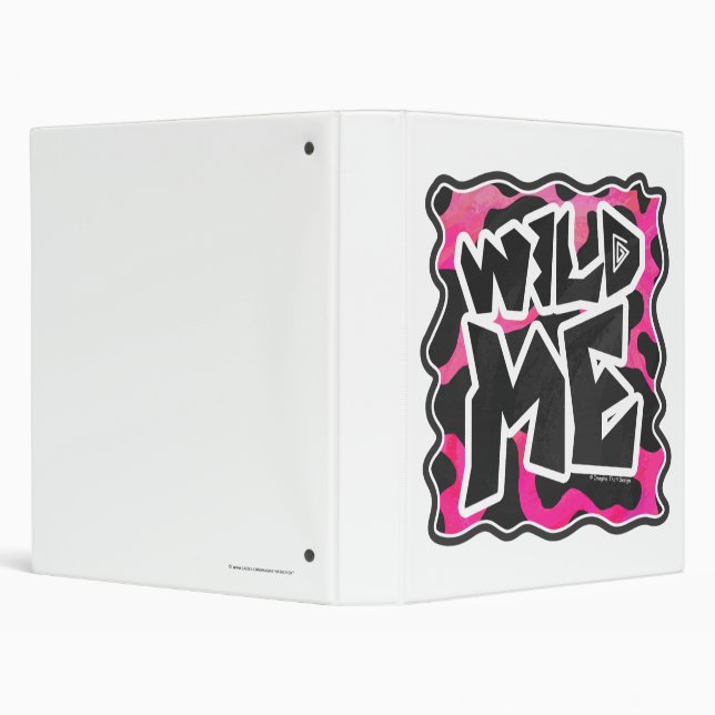 Wild Me Cow Pink and White Binder (Background)