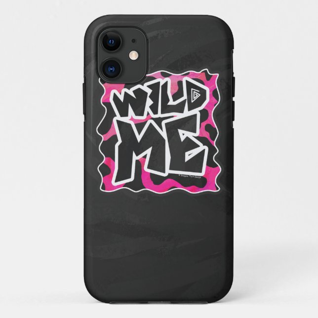 Wild Me Cow Pink and White Case-Mate iPhone Case (Back)