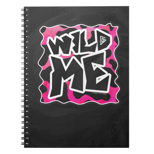 Wild Me Cow Pink and White Notebook (Front)
