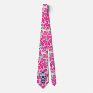 Wild Me Cow Pink and White Tie