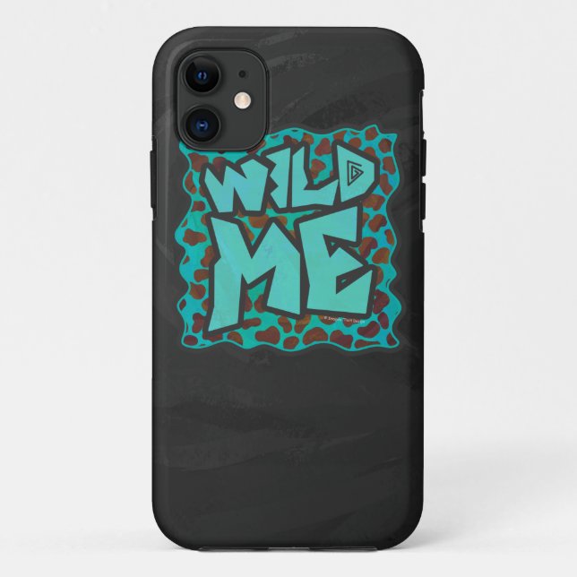 Wild me Dalmatian Brown and Teal Design Case-Mate iPhone Case (Back)