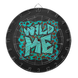 Wild me Dalmatian Brown and Teal Design Dartboard