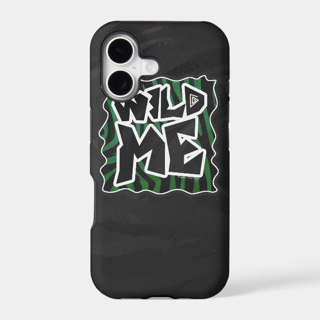 Wild Me Green and Black Zebra Pattern (Back)