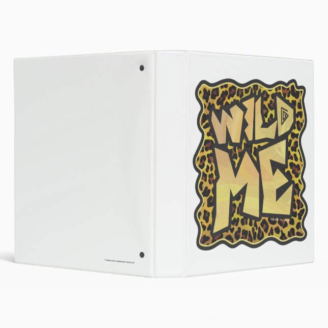Wild Me Leopard Brown and Yellow Print Binder (Background)